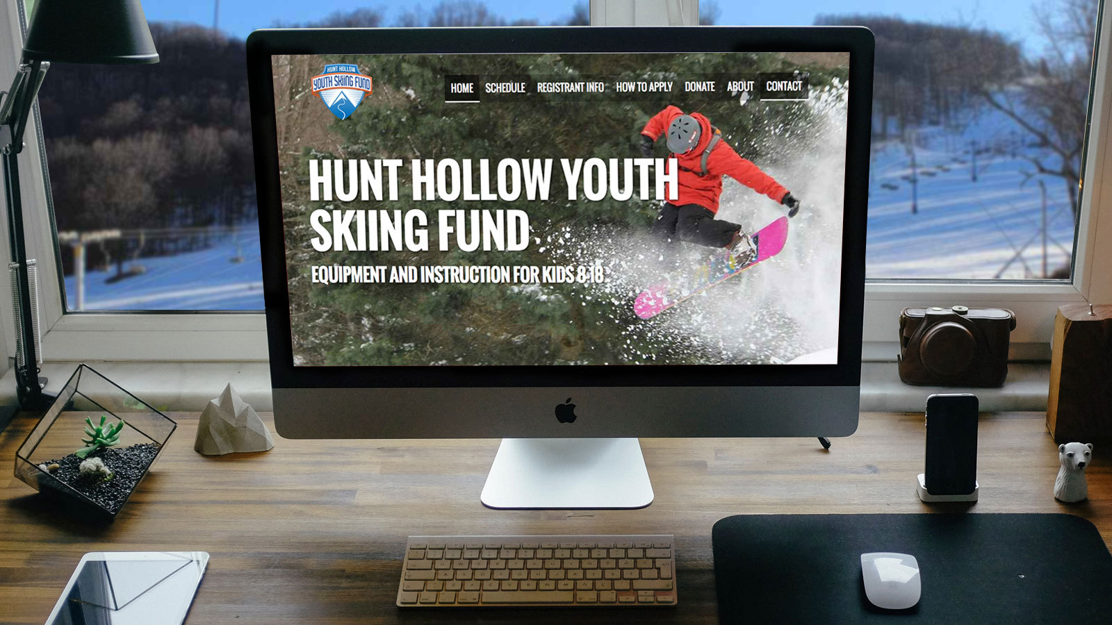 Hunt Hollow Youth Skiing Fund Website Sample by Fazio Creative